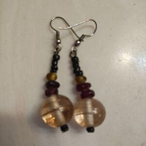 Elegant Beaded Drop Earrings